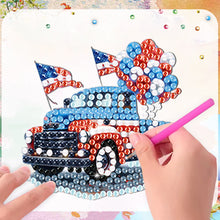 Load image into Gallery viewer, 6Pcs American Flag Car Diamond Painting Fridge Magnet for Fridge Whiteboards
