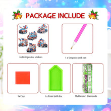 Load image into Gallery viewer, 6Pcs American Flag Car Diamond Painting Fridge Magnet for Fridge Whiteboards
