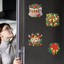 Load image into Gallery viewer, 6Pcs Christmas Elements Diamond Painting Fridge Magnet for Fridge Whiteboards
