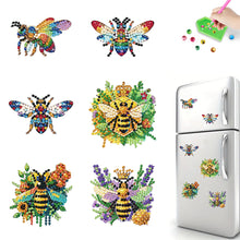 Load image into Gallery viewer, 6Pcs Bees Diamond Painting Fridge Magnet Diamond Art Fridge Stickers for Home
