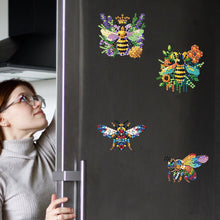 Load image into Gallery viewer, 6Pcs Bees Diamond Painting Fridge Magnet Diamond Art Fridge Stickers for Home

