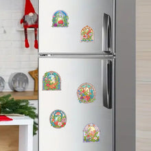 Load image into Gallery viewer, 6Pcs Flower Windows Diamond Painting Fridge Magnet for Fridge Whiteboards
