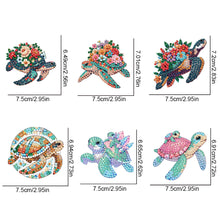 Load image into Gallery viewer, 6Pcs Sea Turtles Diamond Painting Fridge Magnet for Fridge Whiteboards
