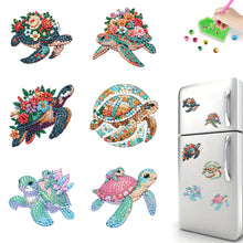 Load image into Gallery viewer, 6Pcs Sea Turtles Diamond Painting Fridge Magnet for Fridge Whiteboards
