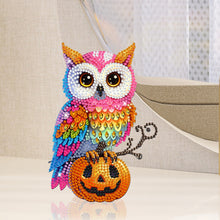 Load image into Gallery viewer, Acrylic Shaking Head Cute Christmas Desktop Diamond Art Kits (Pumpkin Owl)

