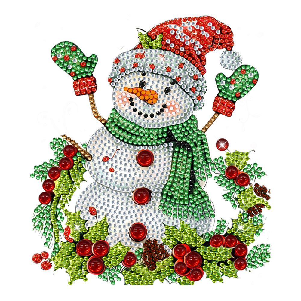 Acrylic Shaking Head Christmas Desktop Diamond Art Kits (Christmas Snowman)