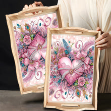 Load image into Gallery viewer, Diamond Painting Wooden Serving Tray Diamond Art Dining Plate (Heart Gift)
