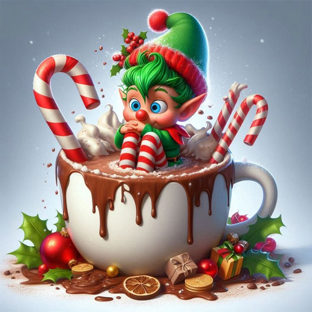 Diamond Painting - Full Round - Christmas chocolate boy (30*30CM)