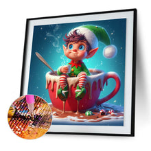 Load image into Gallery viewer, Diamond Painting - Full Round - Christmas hot chocolate boy (30*30CM)
