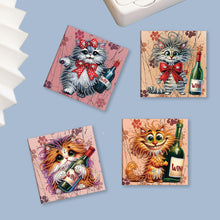 Load image into Gallery viewer, 6Pcs Cat DIY Diamond Painting Card for Holiday Party Favors for Adults Kids
