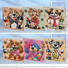 Load image into Gallery viewer, 6Pcs Puppy DIY Diamond Painting Card for Holiday Party Favors for Adults Kids
