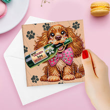 Load image into Gallery viewer, 6Pcs Puppy DIY Diamond Painting Card for Holiday Party Favors for Adults Kids
