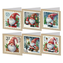 Load image into Gallery viewer, 6Pcs Gnome Stamp DIY Diamond Painting Card for Holiday Party Favors for Kids
