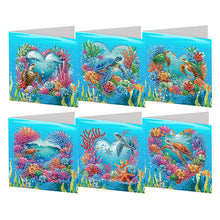 Load image into Gallery viewer, 6Pcs Turtle DIY Diamond Painting Card for Holiday Party Favors for Adults Kids
