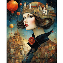 Load image into Gallery viewer, Diamond Painting - Full Round - Vintage girl (40*50CM)
