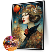 Load image into Gallery viewer, Diamond Painting - Full Round - Vintage girl (40*50CM)
