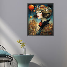 Load image into Gallery viewer, Diamond Painting - Full Round - Vintage girl (40*50CM)
