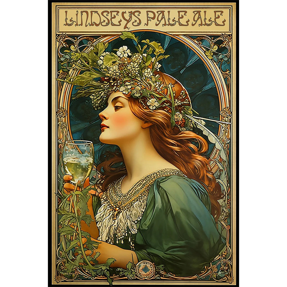Diamond Painting - Full Round - Vintage girl (40*60CM)
