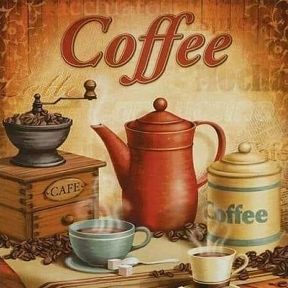 Diamond Painting - Full Round - Coffee and tea (50*50CM)