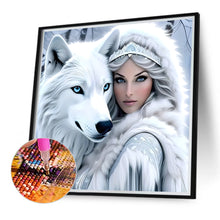 Load image into Gallery viewer, Diamond Painting - Full Round - Beautiful snow wolf (40*40CM)
