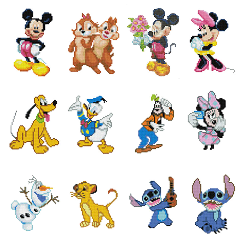 Diamond Painting - Full Round - Mickey Stitch cartoon series (15*18CM)