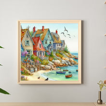 Load image into Gallery viewer, Diamond Painting - Full Round - House by the sea (40*40CM)
