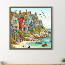 Load image into Gallery viewer, Diamond Painting - Full Round - House by the sea (40*40CM)
