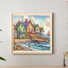Load image into Gallery viewer, Diamond Painting - Full Round - House by the sea (40*40CM)
