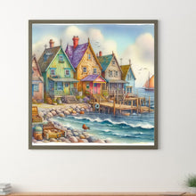 Load image into Gallery viewer, Diamond Painting - Full Round - House by the sea (40*40CM)
