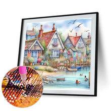Load image into Gallery viewer, Diamond Painting - Full Round - House by the sea (40*40CM)
