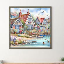 Load image into Gallery viewer, Diamond Painting - Full Round - House by the sea (40*40CM)
