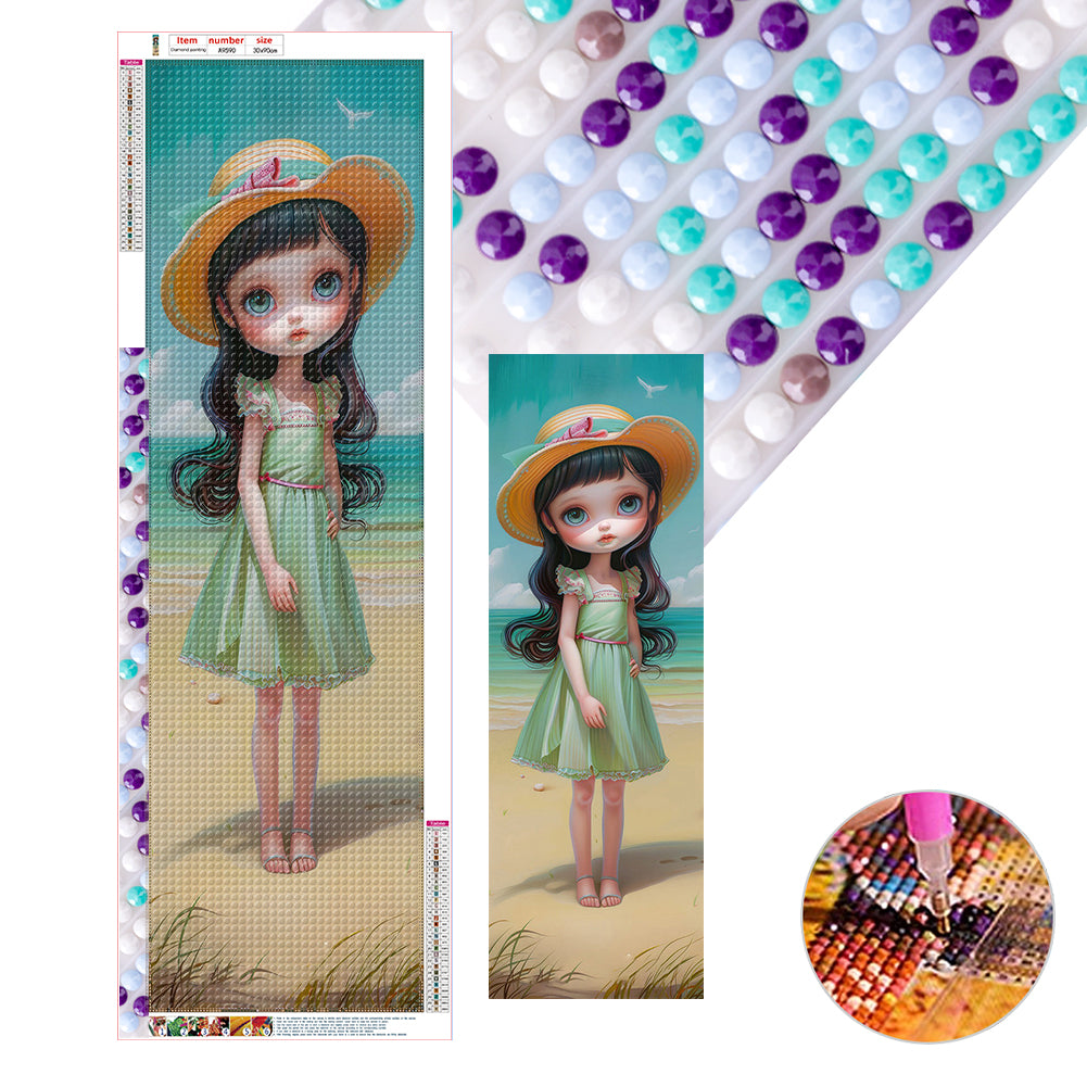 Diamond Painting - Full Round - Beach doll girl (30*90CM)