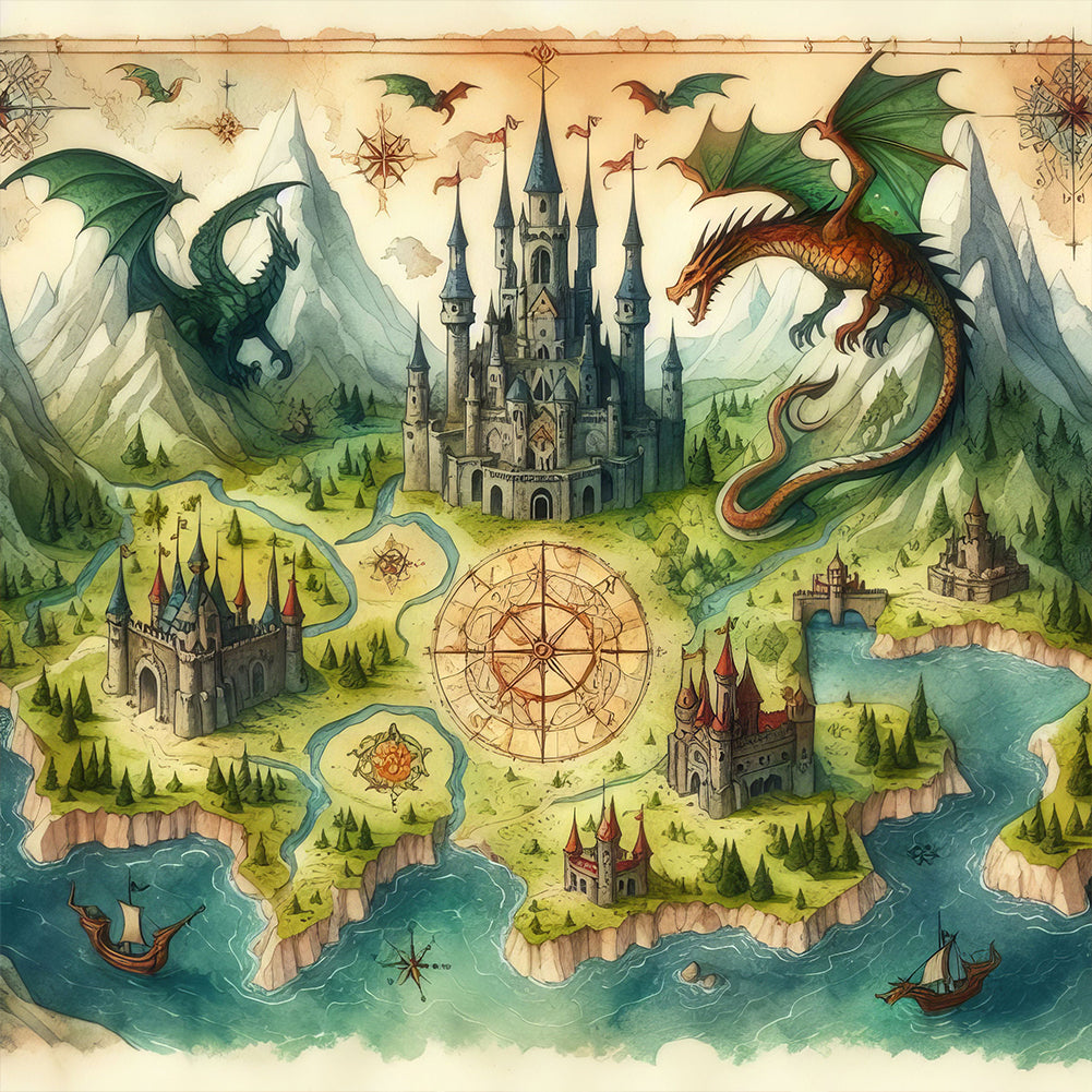 Diamond Painting - Full Round - Dinosaur (40*40CM)