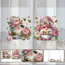 Load image into Gallery viewer, 2Pcs Flower Gnome Special Shape Diamond Painting Hanging Pendant for Wall Window
