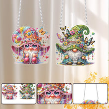 Load image into Gallery viewer, 2Pcs Flower Gnome Special Shape Diamond Painting Hanging Pendant for Wall Window
