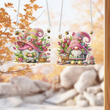 Load image into Gallery viewer, 2Pcs Flower Gnome Special Shape Diamond Painting Hanging Pendant for Wall Window
