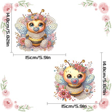 Load image into Gallery viewer, 2Pcs PET Special Shaped Cute Bee Diamond Painting Hanging Decorations Home Decor
