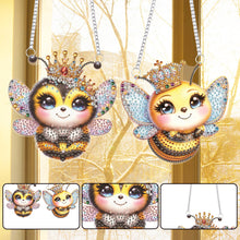 Load image into Gallery viewer, 2Pcs PET Special Shaped Cute Bee Diamond Painting Hanging Decorations Home Decor
