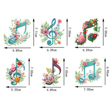 Load image into Gallery viewer, 6Pcs Full Drill Keyring Flower Double Sided Rhinestone Painting Keychain Pendant
