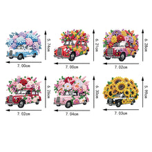 Load image into Gallery viewer, 6Pcs Full Drill Keyring Flower Double Sided Rhinestone Painting Keychain Pendant
