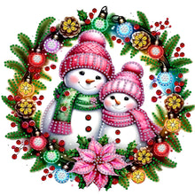 Load image into Gallery viewer, Diamond Painting - Partial Special Shaped - Christmas snowman (30*30CM)
