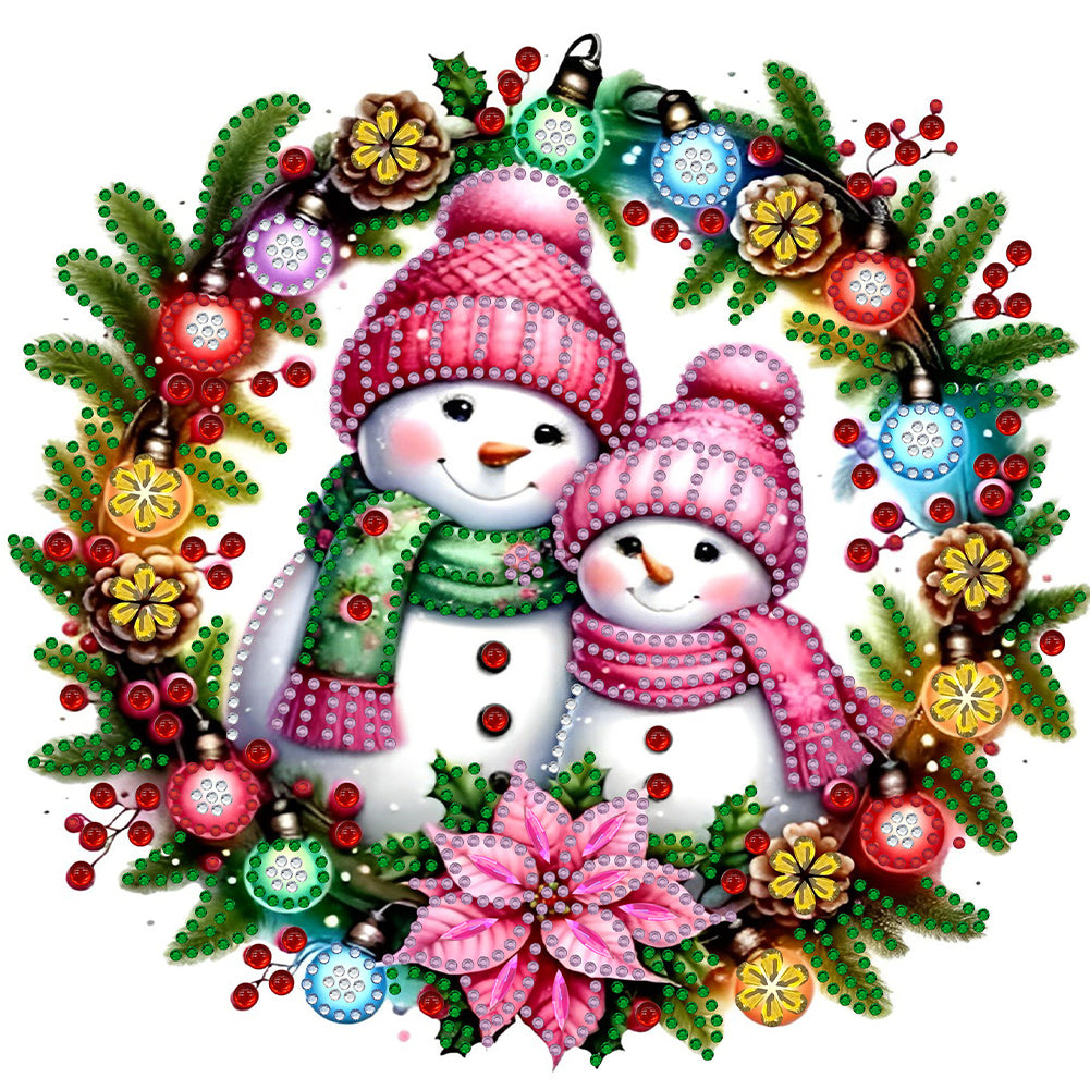 Diamond Painting - Partial Special Shaped - Christmas snowman (30*30CM)