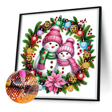 Load image into Gallery viewer, Diamond Painting - Partial Special Shaped - Christmas snowman (30*30CM)
