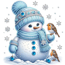 Load image into Gallery viewer, Diamond Painting - Partial Special Shaped - Christmas snowman (30*30CM)
