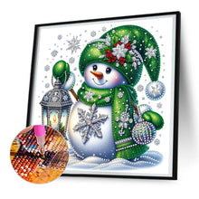 Load image into Gallery viewer, Diamond Painting - Partial Special Shaped - Christmas snowman (30*30CM)
