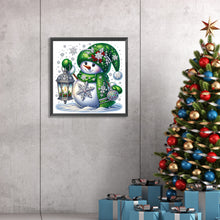 Load image into Gallery viewer, Diamond Painting - Partial Special Shaped - Christmas snowman (30*30CM)
