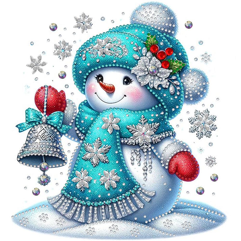 Diamond Painting - Partial Special Shaped - Christmas snowman (30*30CM)