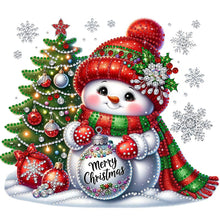 Load image into Gallery viewer, Diamond Painting - Partial Special Shaped - Christmas snowman (30*30CM)
