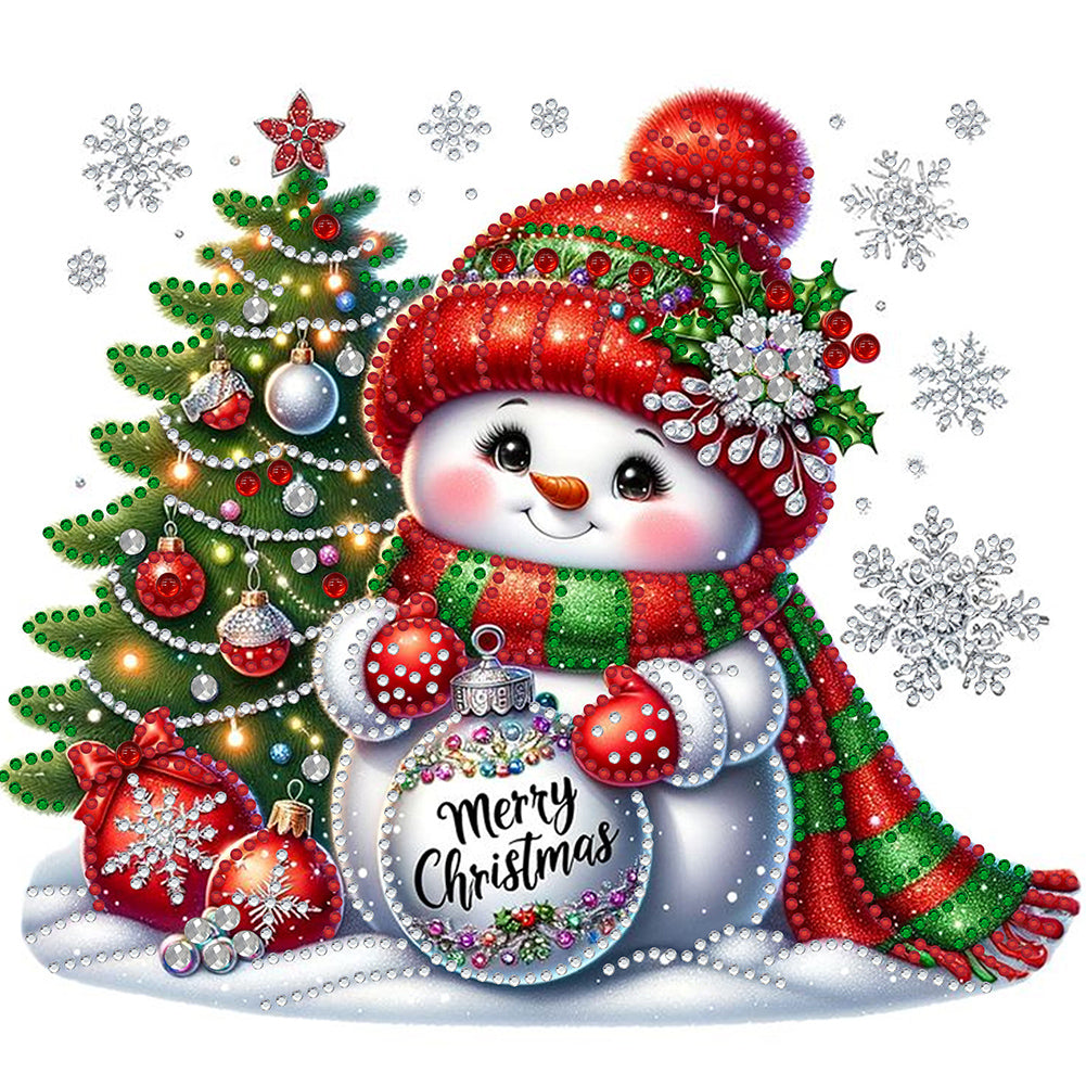 Diamond Painting - Partial Special Shaped - Christmas snowman (30*30CM)