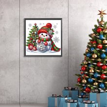 Load image into Gallery viewer, Diamond Painting - Partial Special Shaped - Christmas snowman (30*30CM)
